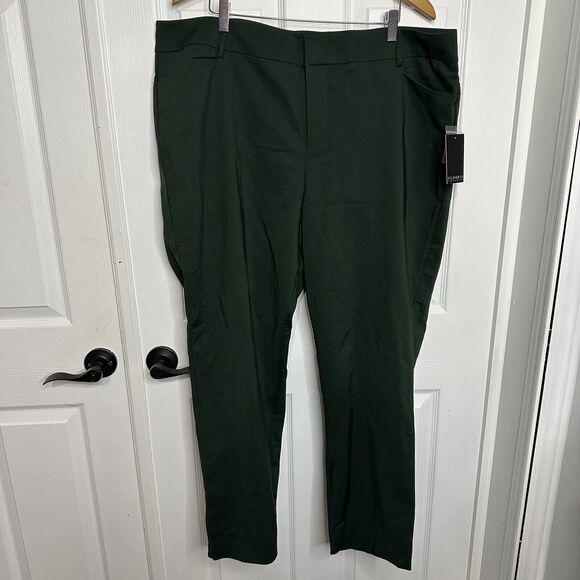 Eloquii Stretch Career Work Pants Green Size 20 30” Inseam - Picture 1 of 10